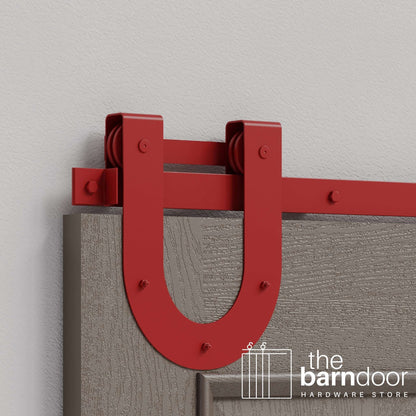 Horseshoe Heavy Duty Sliding Barn Door Hardware Kit