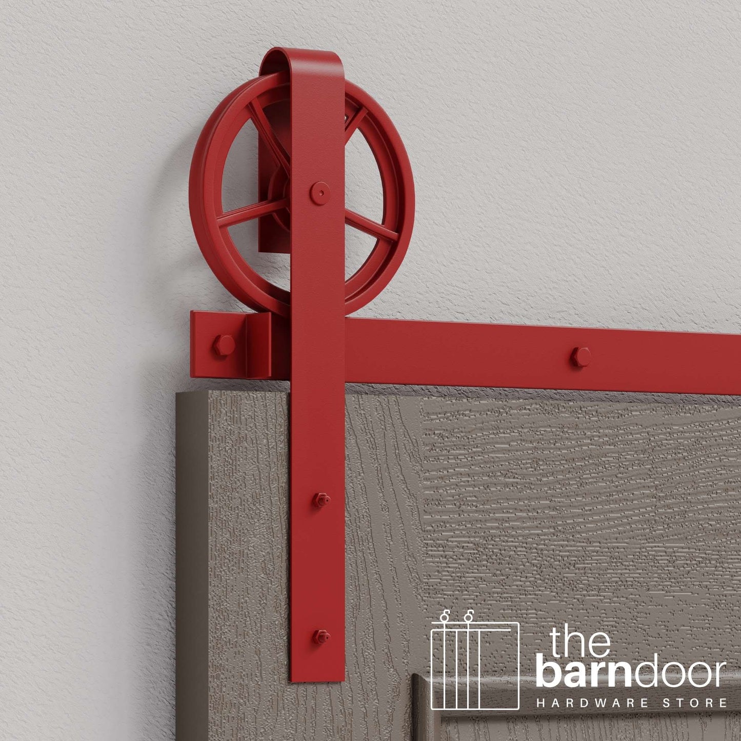 Wagon Wheel Heavy Duty Sliding Barn Door Hardware Kit