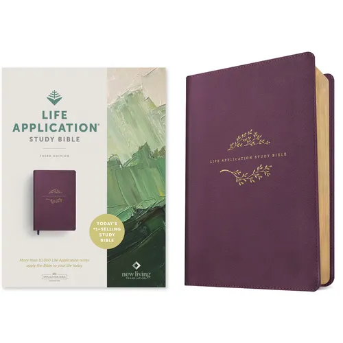 NLT Life Application Study Bible, Third Edition (Leatherlike, Purple, Red Letter) - Imitation Leather