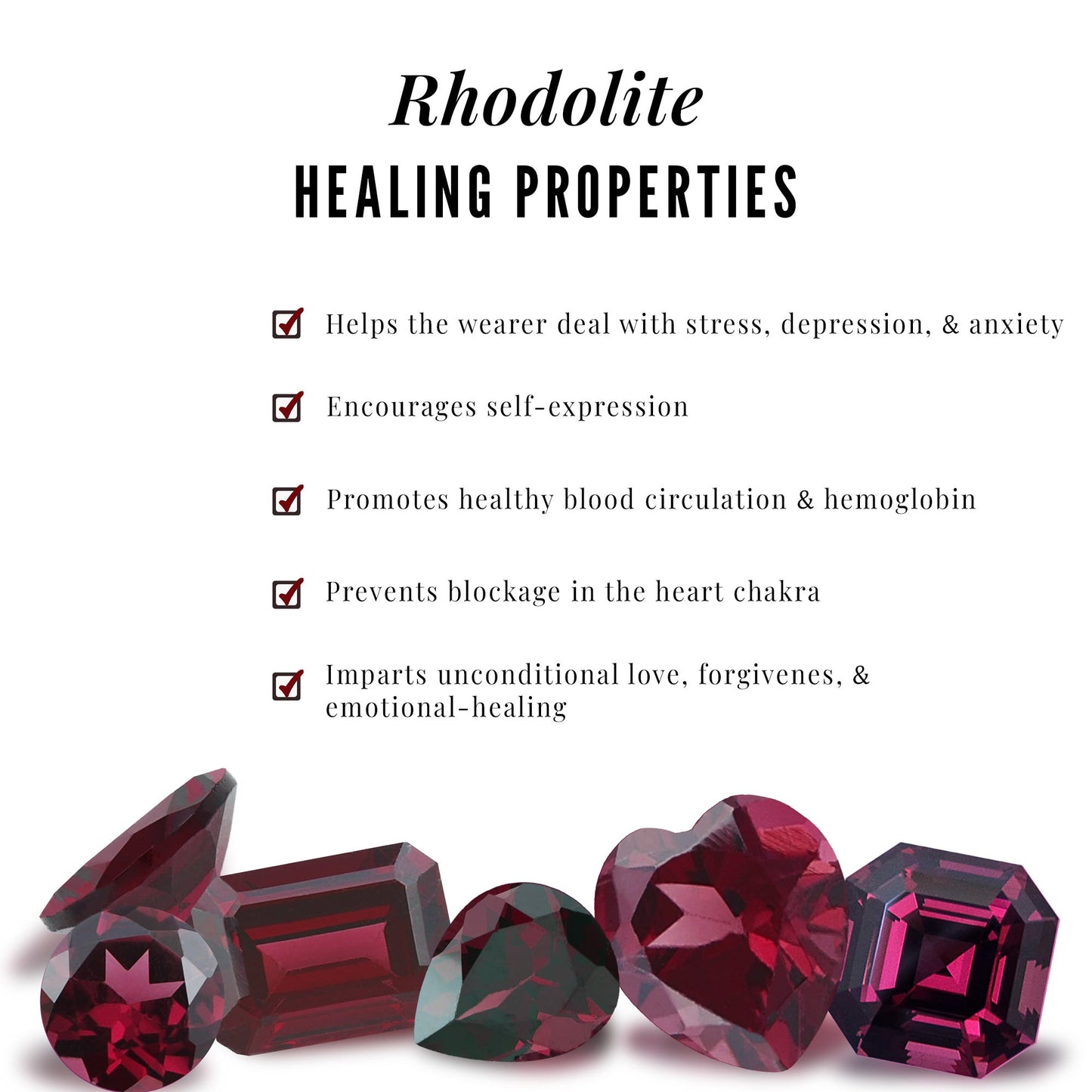 Certified Rhodolite Emerald Cut Engagement Ring with Diamond Trio