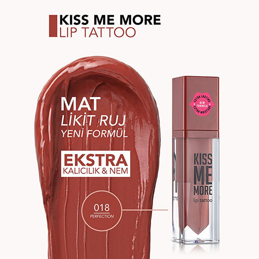 Flormar Liquid Matte Lipstick - Long-Lasting Moisturizing Lip Color, Transfer-Proof, 018 Perfection