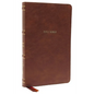 Nkjv, Thinline Bible, Leathersoft, Brown, Thumb Indexed, Red Letter Edition, Comfort Print: Holy Bible, New King James Version - Imitation Leather