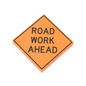 "Road Work Ahead" Construction Sign - Custom Printed 2x2 Tile - Made Using LEGO® Parts