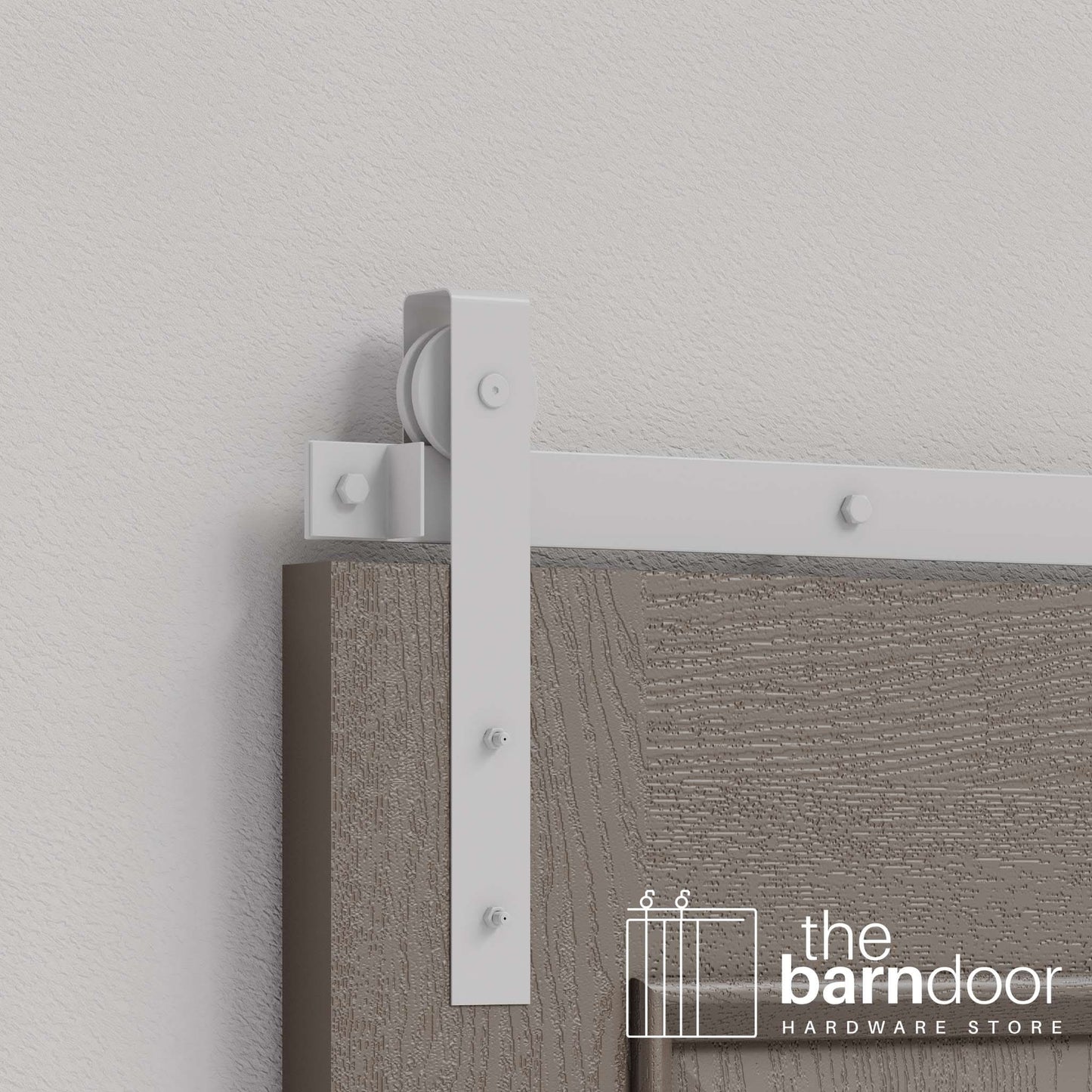 Flat Top Strap Heavy Duty Sliding Barn Door Hardware Kit