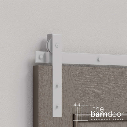 Flat Top Strap Heavy Duty Sliding Barn Door Hardware Kit