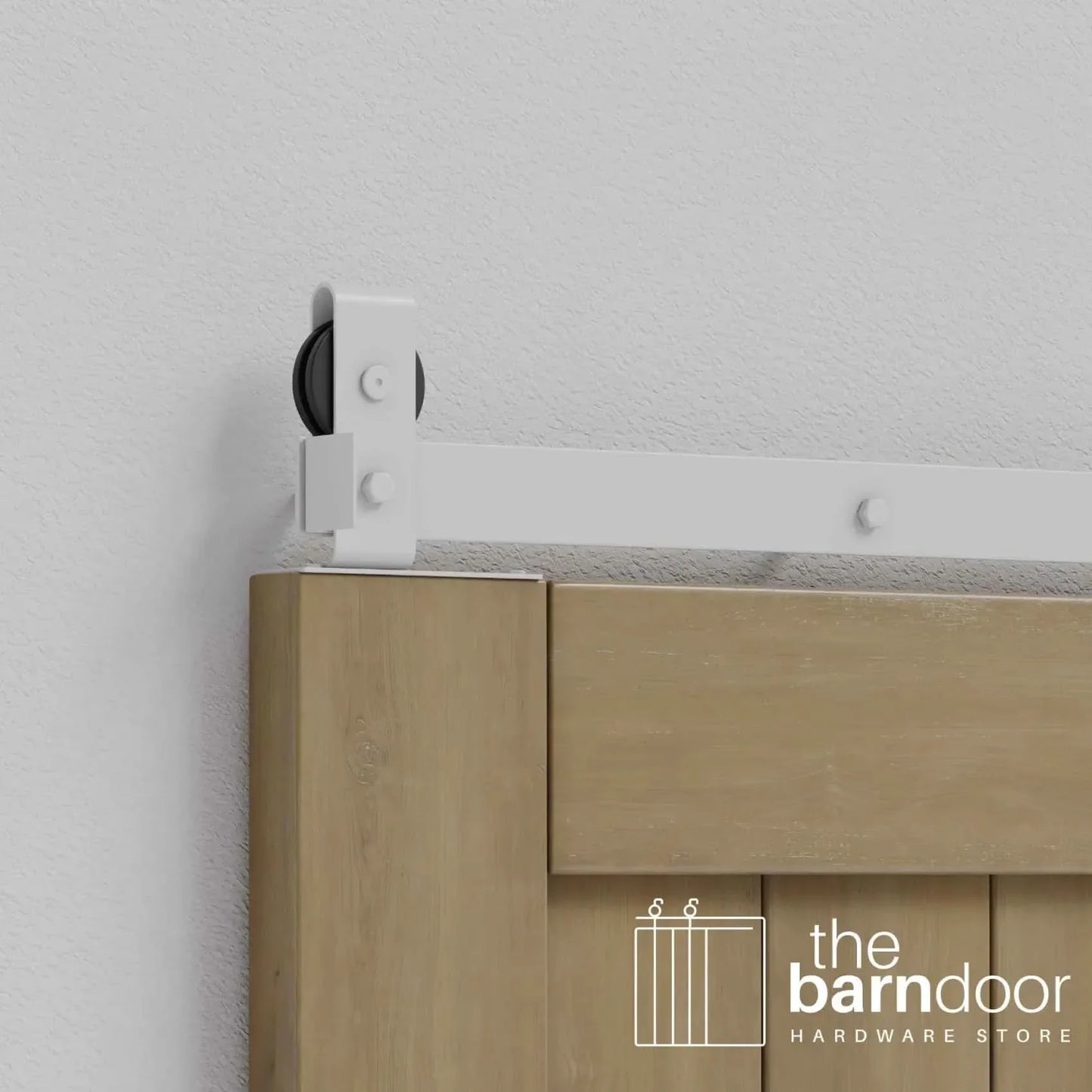 Modern J Top Mount Bifold Barn Door Hardware Kit | 4 Door One Way