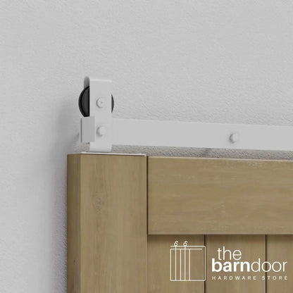 Modern J Top Mount Bifold Barn Door Hardware Kit | 4-Door Biparting