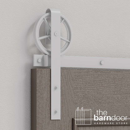 Wagon Wheel Heavy Duty Sliding Barn Door Hardware Kit