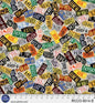 Route 66 License Plates Cream 44"/45" Fabric Per Yard