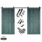 Fishbone Double Barn Door Kit | Black Hardware
