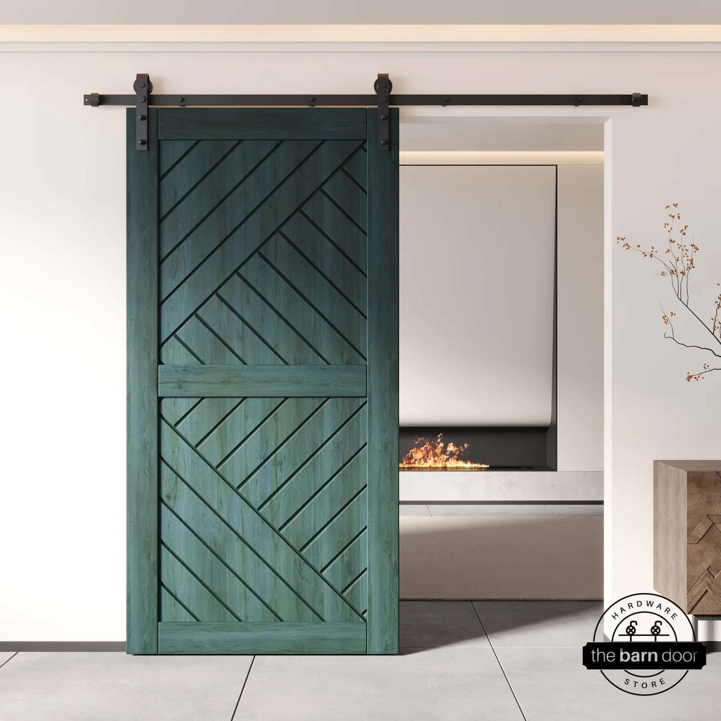 Pine Wood Patterned DIY Barn Door | 80"-84" x 26"-50"