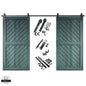 Slanted Double Barn Door Kit | Black Hardware