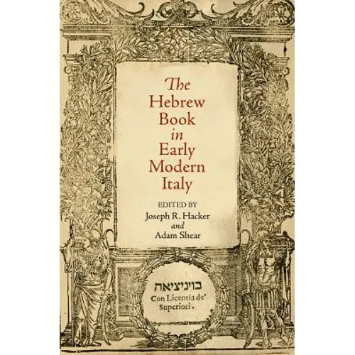 The Hebrew Book in Early Modern Italy - Hardcover