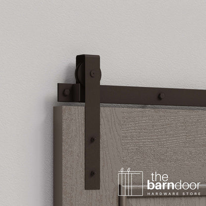 Flat Top Strap Heavy Duty Sliding Barn Door Hardware Kit