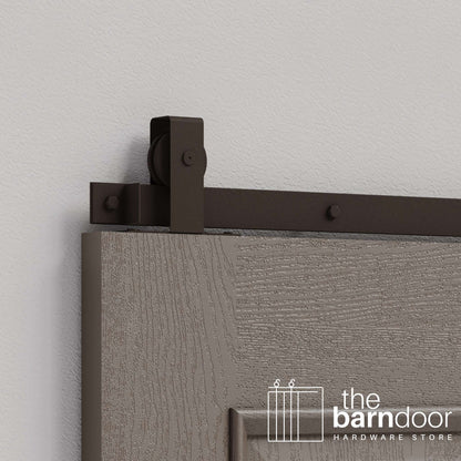 Flat Top Top Mount Heavy Duty Sliding Barn Door Hardware Kit