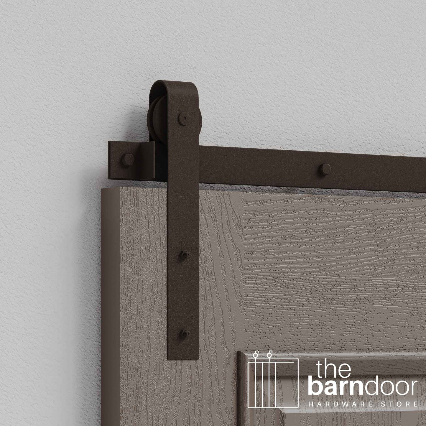 J Strap Heavy Duty Sliding Barn Door Hardware Kit