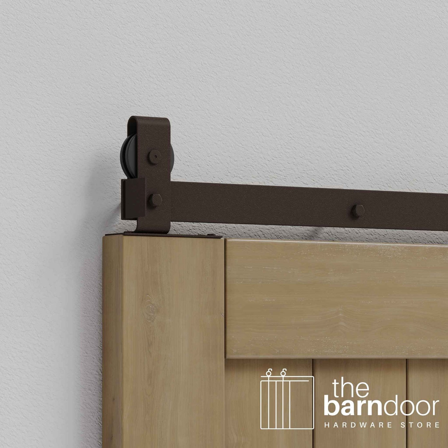 Modern J Top Mount Bifold Barn Door Hardware Kit | 4 Door One Way