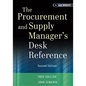 The Procurement and Supply Manager's Desk Reference - Hardcover
