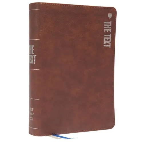 The Text Bible: Uncover the Message Between God, Humanity, and You (Net, Brown Leathersoft, Comfort Print) - Imitation Leather