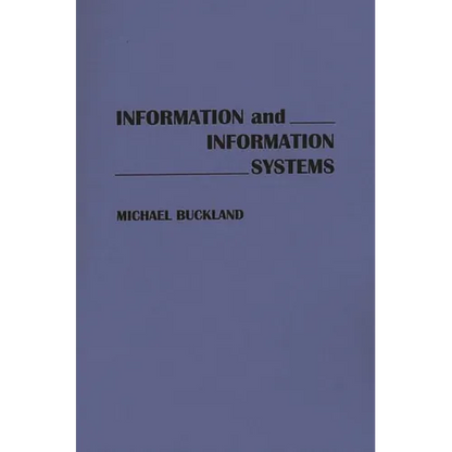 Information and Information Systems - Paperback