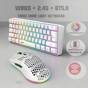 Wireless Keyboards and Mouse Kwhite Gaming Eyboard USB 60% Computer Branco Bluetooth Combo Ergonomic PC Backlit iPad Key Board