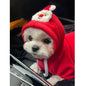 Christmas Dog Hoodie Reindeer & Santa Fleece Coat Winter Warm Pet Jacket for Small to Medium Dogs XS-2XL