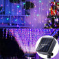 Solar Curtain Icicle Fairy String Lights 3.5M (11.5 ft) IP65 Waterproof Outdoor Wedding & Christmas Garden Decor
