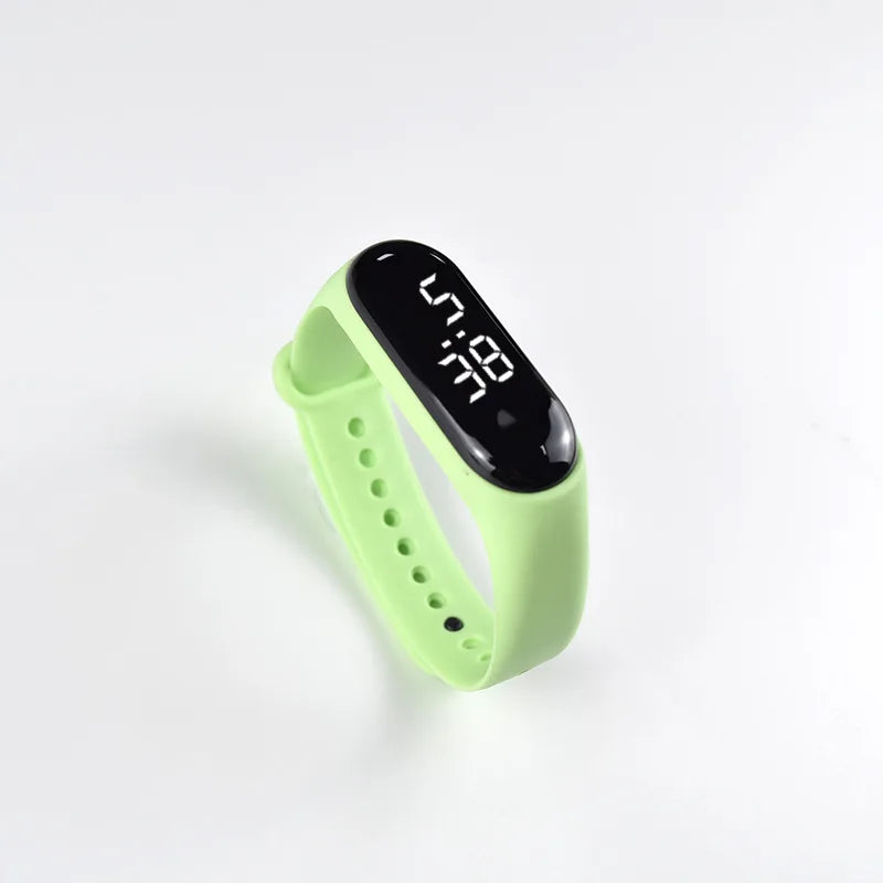 Kids Touch LED Waterproof Digital Watch for Girls – Silicone Sports Bracelet, Shock Resistant, Backlight