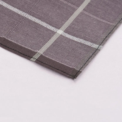 Men's Check Pocket Handkerchiefs 3-Pack Thin Cotton Pocket Squares 16.9 in (43 cm)