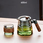 600ml (20.3oz) Borosilicate Glass Teapot with 120ml (4.1oz) Teacups - Clear Loose Leaf & Flower Tea Set