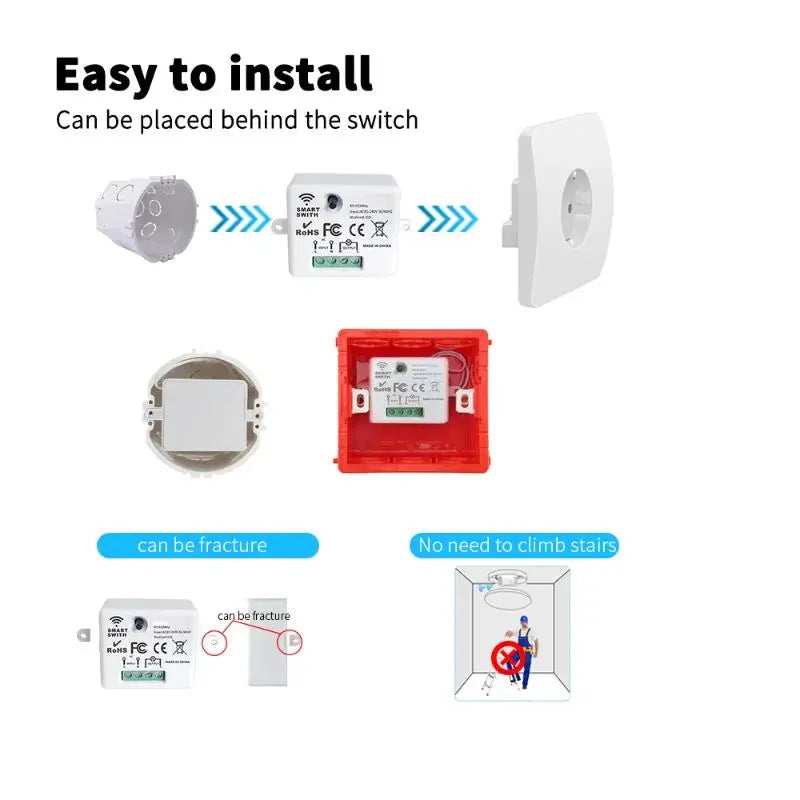 86 Wireless Light Wall Switch RF 433Mhz Remote Control Mini Relay Receiver Smart Lighting Switch For Lamp LED 10A 110V 220V 1pc