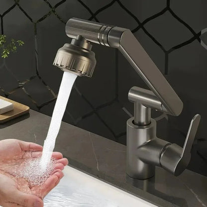 Universal Rotating Dual-Mode Single-Handle Faucet for Kitchen & Bathroom Sink - Hot & Cold Mixer