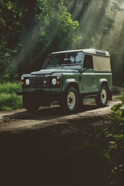 L-and-R-over Defender 90 Offroad Poster Classic Retro Automotive Poster Canvas Prints Classic Off-road Vehicle Aesthetic Print