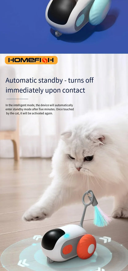 Interactive Remote Control Cat Toy Car – 2 Modes Automatic Moving Toy for Cats and Small Dogs, Kitten Training