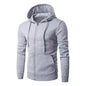 Men’s Autumn Zipper Hoodie – Slim Fit Long Sleeve Casual Sweatshirt Jacket