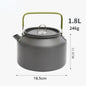 Portable Aluminum Camping Kettle (0.8–2.5L / 27–85 fl oz) — Lightweight Tea & Coffee Kettle for Hiking, Fishing, Picnic & Outdoor Cooking