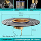 Bathroom Floor Drain Sink Strainer - Backflow Preventer, Odor & Insect Proof, Plastic/Copper Core, 100×42×45 mm (3.94×1.65×1.77 in)