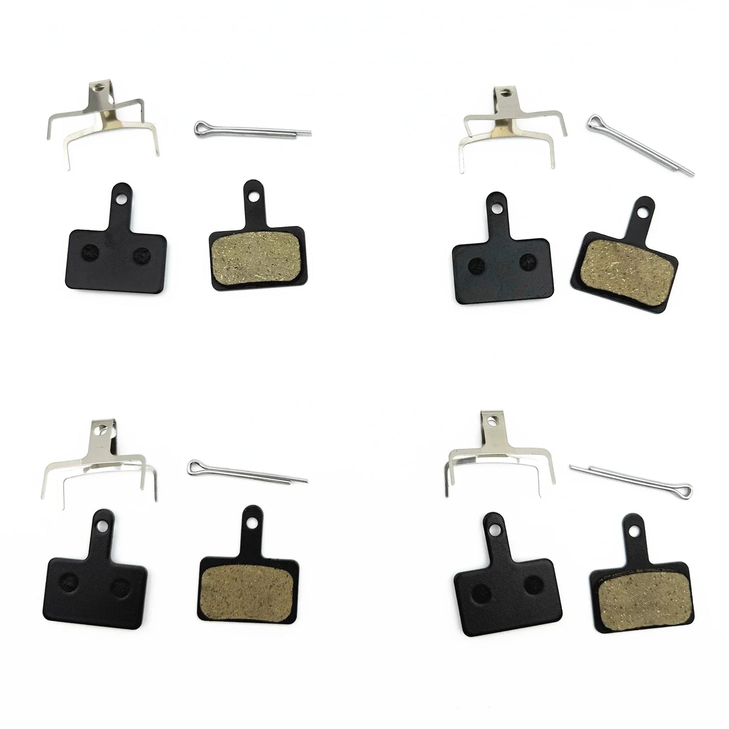 2/4/12-Pair Hydraulic Disc Brake Pads for Mountain Bikes — Resin, Semi-Metal & Ceramic Options