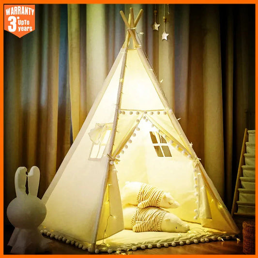 Portable Kids Play Tent Wigwam Teepee Playhouse