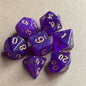 7-Piece Acrylic Polyhedral Dice Set for DnD & Tabletop RPG — d4 d6 d8 d10 d10 d12 d20