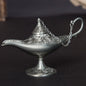 12cm(4.7")Classic Rare Hollow Legend Aladdin Magic Genie Lamps Incense Burners Retro Wishing Oil Lamp Home Decor Gift