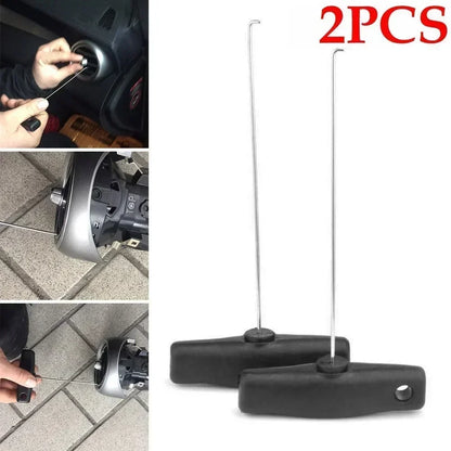 2-Pack Speedometer Pull-Out Hook Extractor Tool — Instrument Cluster Removal Hooks (Stainless Steel)
