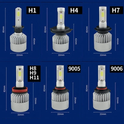 12V LED Headlight Bulb 6000K Bright White Automotive Replacement