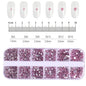 100/50cm Luxury Crystal Chain Nail Charms - 1.5/2mm Clear & AB Diamond Nail Art Decoration