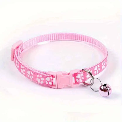 Colorful Adjustable Cat Collar with Bell
