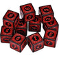 10-Piece Acrylic D6 Dice Set 16mm (0.63 in) – Carved Six-Sided Game Dice for RPG, Dungeons & Dragons & Board Games