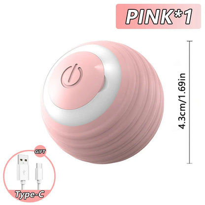 Interactive Speedy Tail Cat Ball Toy with Tail — USB Rechargeable, Dual-Speed Automatic Cat Toy