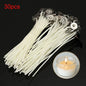 30-Pack Waxed Cotton Core Candle Wicks - Smokeless DIY Candle Wicks for Candle Making