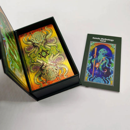 Third Generation Kesuru Gold Foil Tarot 3D Visual Effects Divination Cards With Laser Technology In Beautiful Gift Box