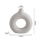 Ceramic Decorative Vase for Dried Flowers & Hydroponic Plants, Modern Table Ornament for Living Room Bedroom Office